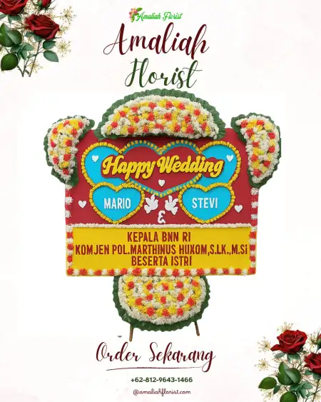Papan Bunga Pernikahan Sidomlangean